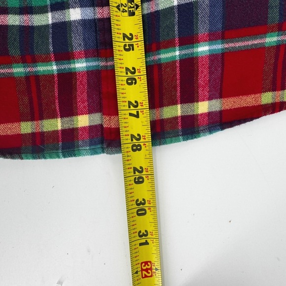 Ralph Lauren Men's Plaid Flannel Button Down Shirt Size L Red Green Blue Yellow - Picture 8 of 8